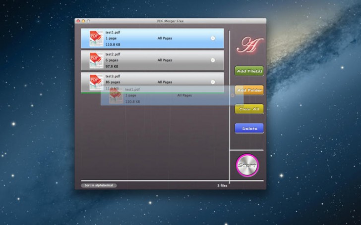 โปรแกรมรวมไฟล์เอกสาร PDF Merger Free
