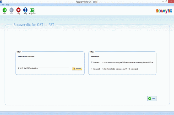 Recoveryfix For OST To PST (โปรแกรมซ่อมไฟล์ Outlook แปลงไฟล์ OST เป็น PST) : 