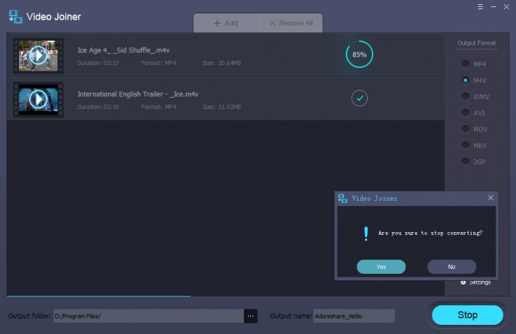 โปรแกรมรวมวิดีโอ Adoreshare Video Joiner