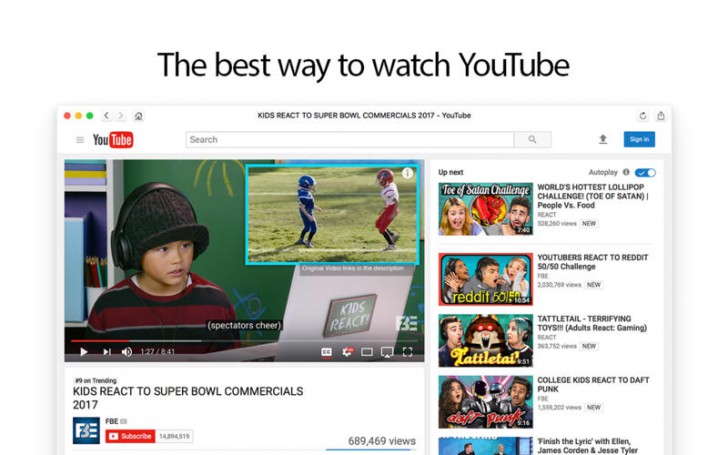 โปรแกรมเปิดยูทูป DeskApp for YouTube