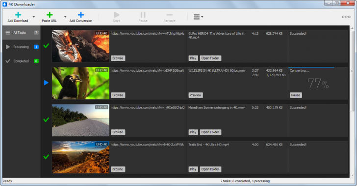 4K Downloader (โปรแกรม 4K Downloader ดาวน์โหลดวิดีโอคุณภาพสูงระดับ 4K) : 