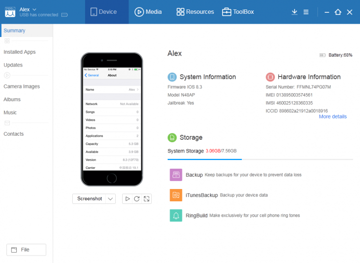 MoboPlay (โปรแกรม MoboPlay จัดการโทรศัพท์มือถือ Android และ iOS มีเมนูภาษาไทย) : 