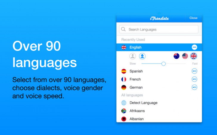 โปรแกรมแปลภาษา iTranslate