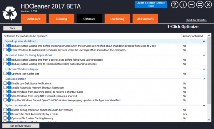 โปรแกรมล้างไฟล์ขยะบนพีซี HDCleaner 2017