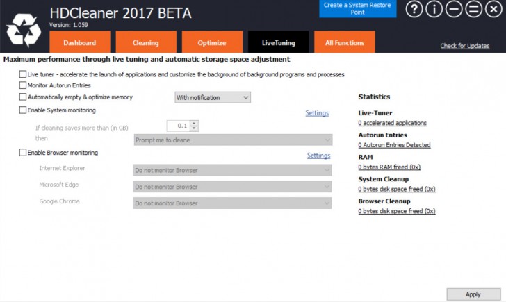 HDCleaner 2017 (โปรแกรม HDCleaner 2017 ล้างไฟล์ขยะบนพีซีแบบง่ายๆ ใช้ฟรี) : 