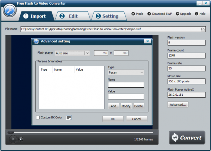 โปรแกรม Flash To Video Converter แปลงไฟล์ SWF โปรแกรม Flash To Video Converter แปลงไฟล์ SWF