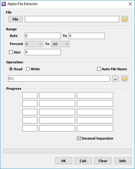 โปรแกรมคัดลอกไฟล์ กู้ข้อมูลไฟล์ Alpha File Extractor