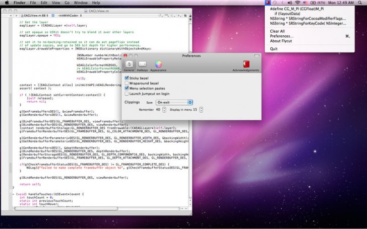 โปรแกรมจัดการคลิปบอร์ด Flycut