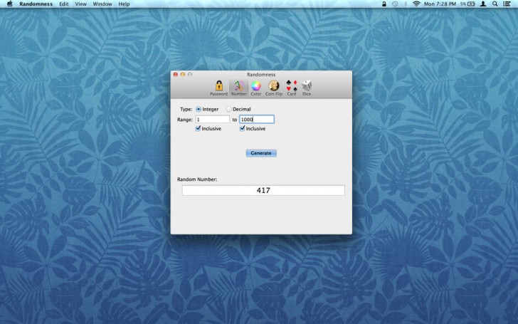 โปรแกรมสุ่มรหัสเลข Randomness