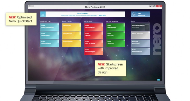 โปรแกรมเขียนบันทึกข้อมูลลงแผ่นซีดี ดีวีดี Nero Platinum