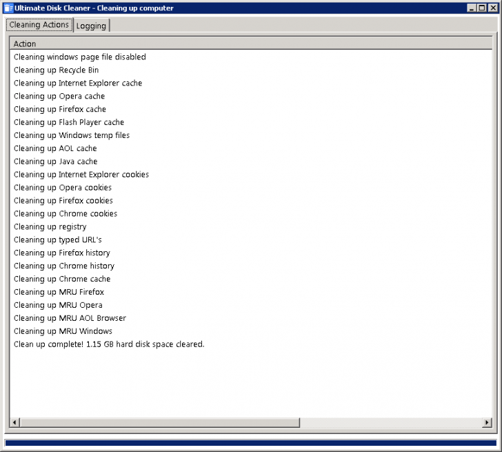 โปรแกรมทำความสะอาด HDD Ultimate Disk Cleaner