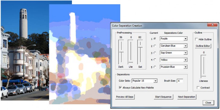 โปรแกรมแต่งรูป HueScope Separator