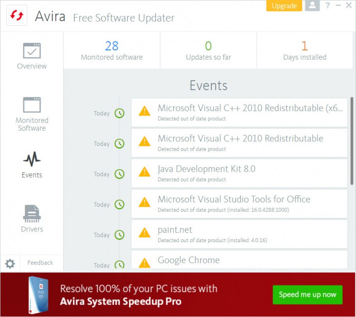 โปรแกรมอัปเดตโปรแกรม Avira Software Updater