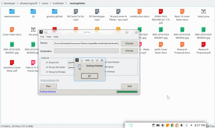 Sorter (โปรแกรม Sorter ย้ายไฟล์ จัดกลุ่มไฟล์ ที่ลักษณะเหมือนกัน มาอยู่ด้วยกัน ให้เป็นระเบียบ) : 