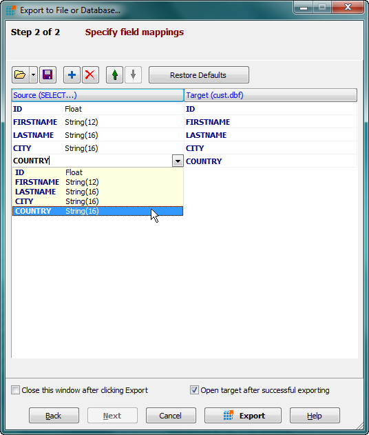 Exportizer (โปรแกรม Exportizer ฟรี แปลงไฟล์ Database สำหรับนำไปใช้งานกับโปรแกรมอื่น) : 