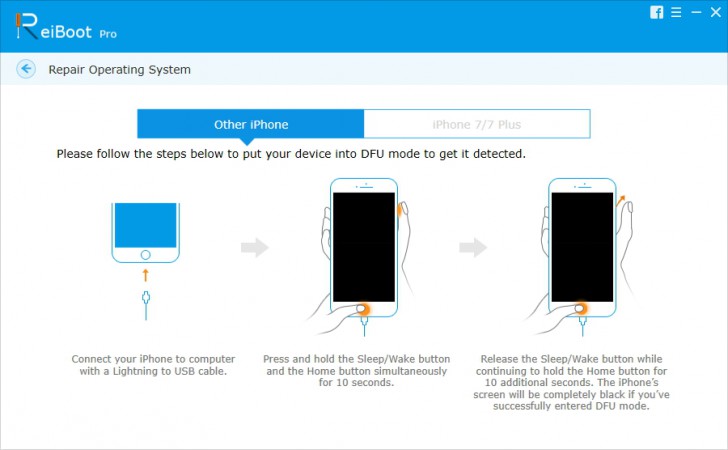 โปรแกรม แก้ iPhone ค้าง หรือทำงานไม่ปกติ ReiBoot