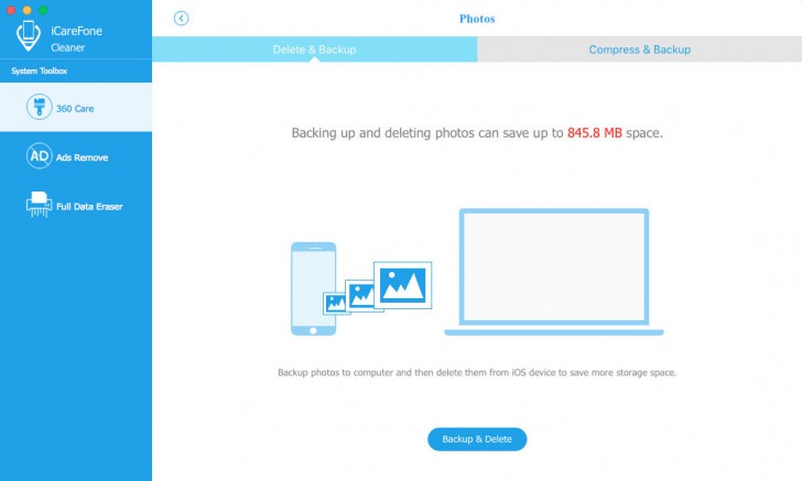 iCareFone Cleaner (โปรแกรมจัดการ iPhone ฟรี iCareFone Cleaner) : 