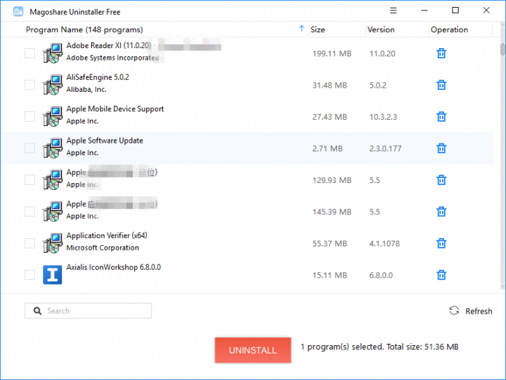 โปรแกรมลบโปรแกรม Magoshare Uninstaller