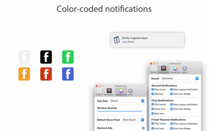 Go for facebook (โปรแกรม Go for facebook เข้า Facebook ไม่ผ่านเบราว์เซอร์ บน Mac) : 