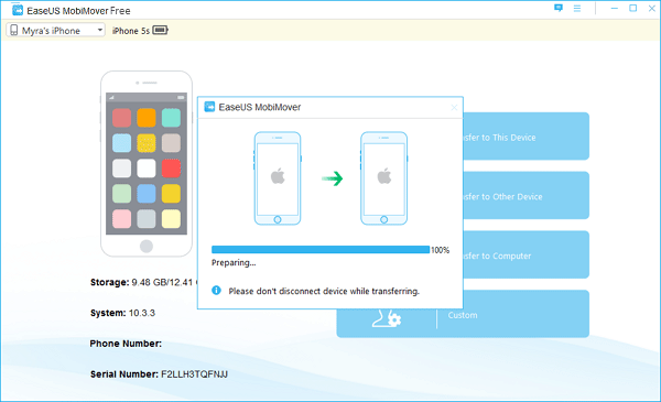 EaseUS MobiMover (โปรแกรมย้ายข้อมูลจาก iPhone ไป PC แบบง่ายๆ ใช้ฟรี) : EaseUS MobiMover (โปรแกรมย้ายข้อมูลจาก iPhone ไป PC แบบง่ายๆ ใช้ฟรี) :