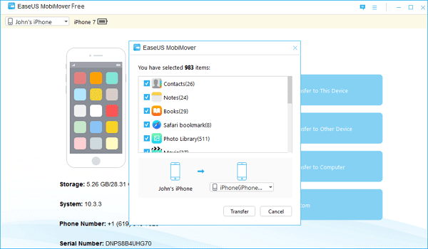 โปรแกรมย้ายข้อมูลจาก iPhone ไป PC EaseUS MobiMover โปรแกรมย้ายข้อมูลจาก iPhone ไป PC EaseUS MobiMover
