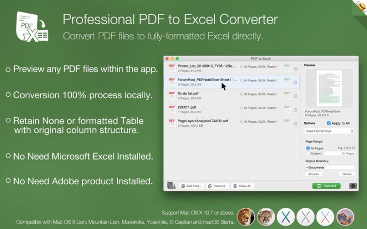 โปรแกรมแปลงไฟล์ PDF to Excel