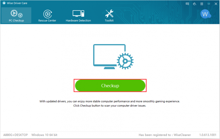 โปรแกรมค้นหา และ ติดตั้งไดร์เวอร์ Wise Driver Care