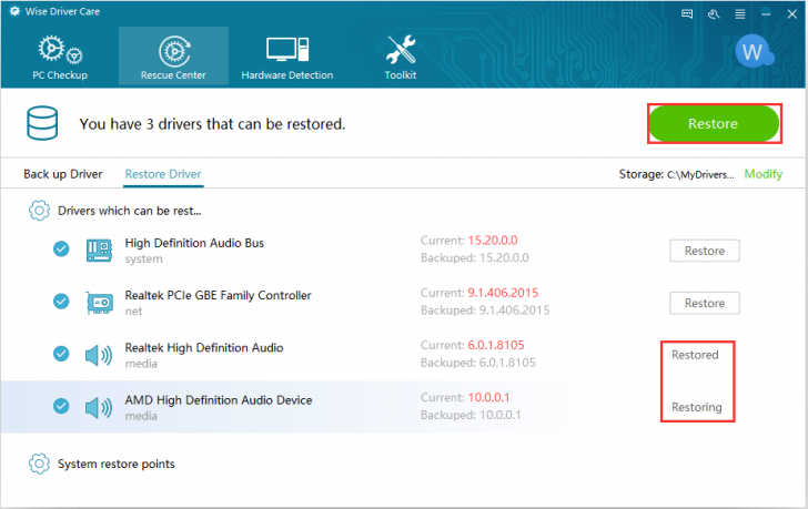 Wise Driver Care (โปรแกรมค้นหา ติดตั้ง Driver อัตโนมัติ บนเครื่อง PC) : 