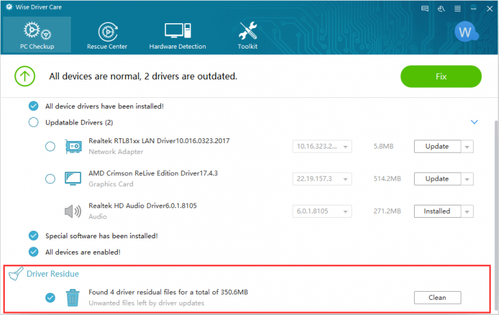 Wise Driver Care (โปรแกรมค้นหา ติดตั้ง Driver อัตโนมัติ บนเครื่อง PC) : 