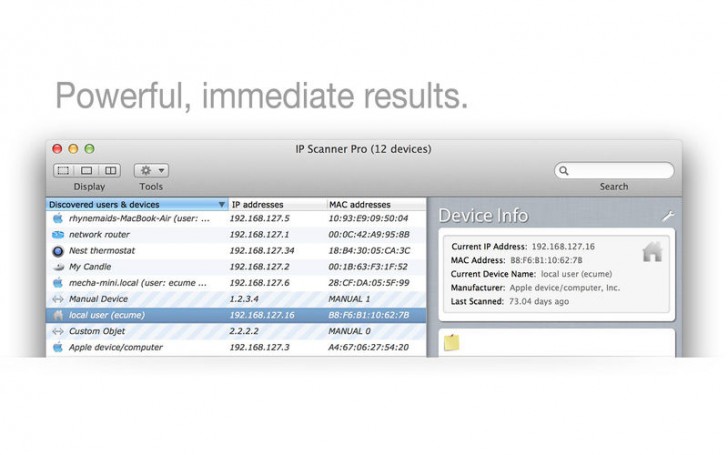 โปรแกรมสแกนไอพี ค้นหาไอพี IP Scanner for Mac