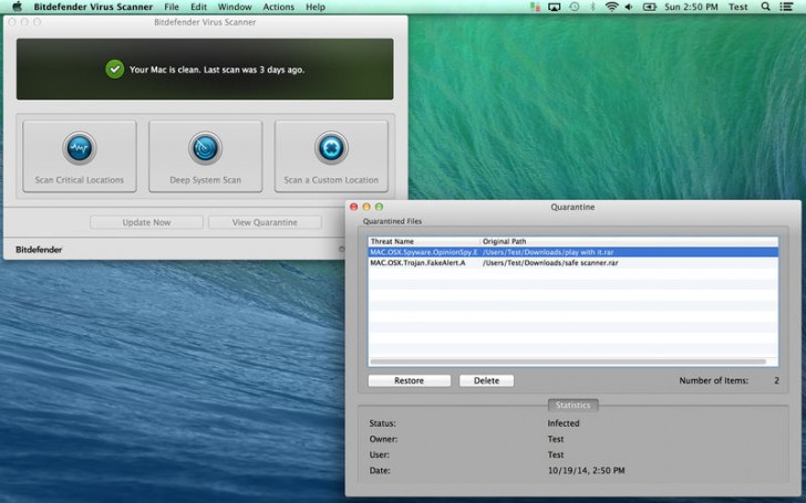 โปรแกรมสแกนไวรัส Bitdefender Virus Scanner