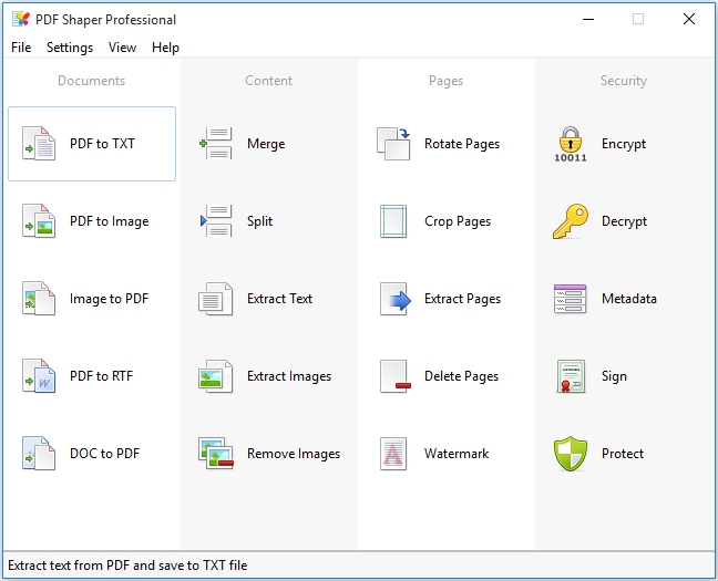 โปรแกรมจัดการไฟล์ PDF แบบครบวงจร PDF Shaper Free