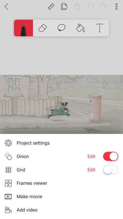 App วาดการ์ตูนลายเส้นภาพเคลื่อนไหว FlipaClip