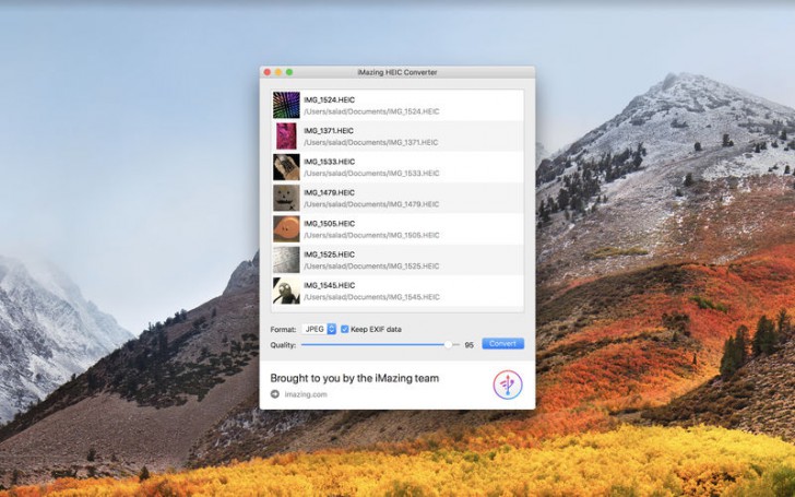 โปรแกรมแปลงไฟล์ภาพ iMazing HEIC Converter
