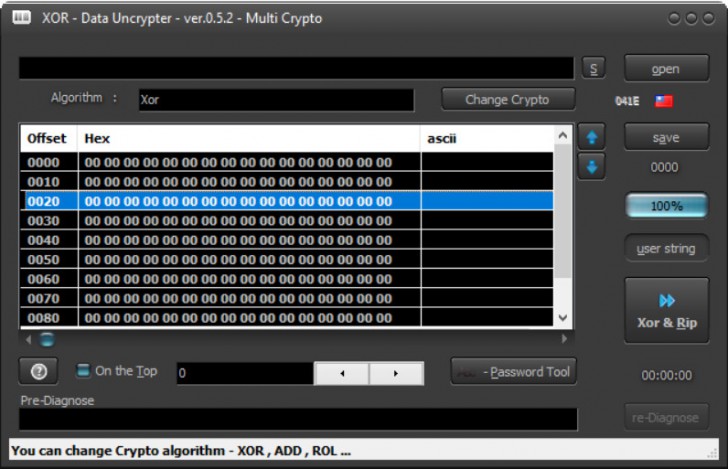 โปรแกรมเข้ารหัสไฟล์ อ่านข้อมูล Xor Binary Data Uncrypter