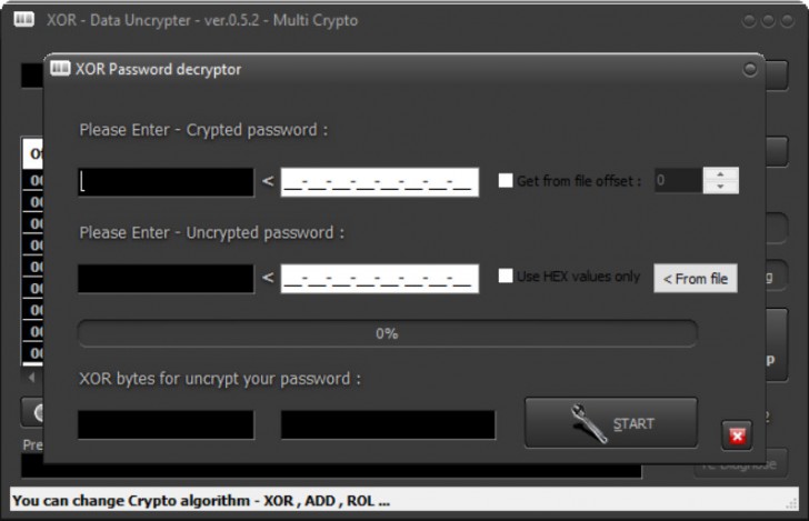 โปรแกรมเข้ารหัสไฟล์ อ่านข้อมูล Xor Binary Data Uncrypter
