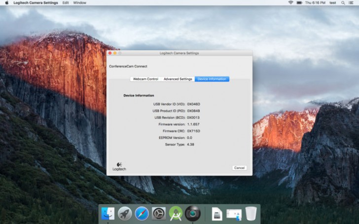Logitech Camera Settings (โปรแกรม Logitech Camera Settings ตั้งค่ากล้อง Logitech บน Mac) : 