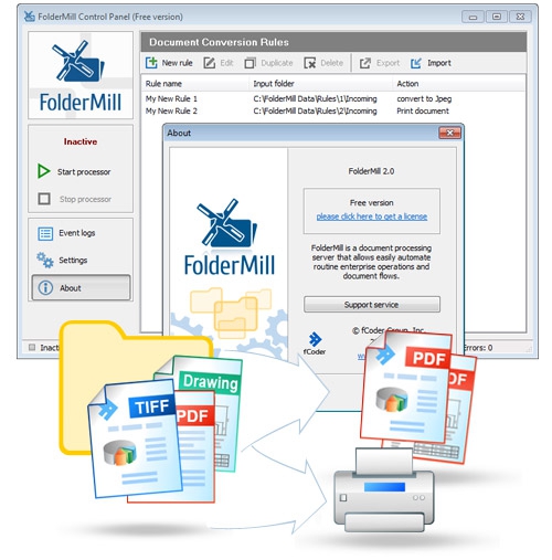 FolderMill (โปรแกรม FolderMill แปลงไฟล์ PDF เป็นไฟล์รูปภาพ ฟรี) : 