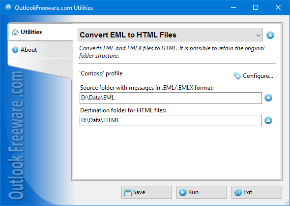  ReliefJet Essentials for Outlook โปรแกรมแปลงไฟล์ EML เป็น HTML