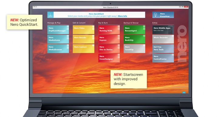 โปรแกรม ไรท์แผ่น ตัดต่อวิดีโอ มัลติมีเดีย Nero Standard