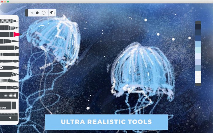 Tayasui Sketches (โปรแกรม Tayasui Sketches สเก็ตภาพ วาดรูป เหมือนจริง บน Mac) : 