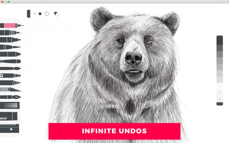 Tayasui Sketches (โปรแกรม Tayasui Sketches สเก็ตภาพ วาดรูป เหมือนจริง บน Mac) : 