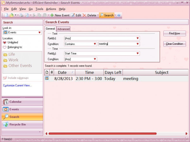 Efficient Reminder Free (โปรแกรม Efficient Reminder Free โปรแกรมแจ้งเตือนความจำ ฟรี) : 