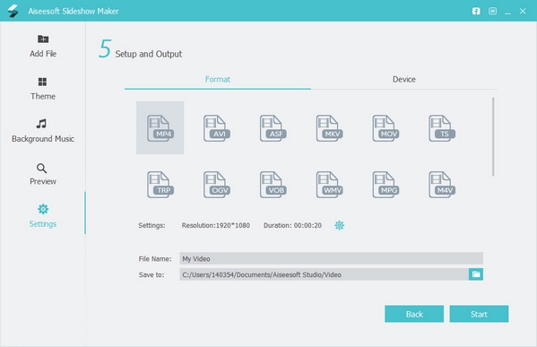 โปรแกรมสร้างสไลด์โชว์ Aiseesoft SlideShow Maker