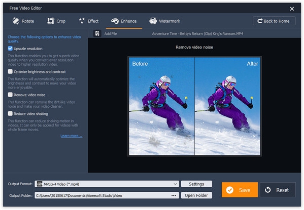 โปรแกรมตัดต่อวิดีโอ Aiseesoft Free Video Editor โปรแกรมตัดต่อวิดีโอ Aiseesoft Free Video Editor