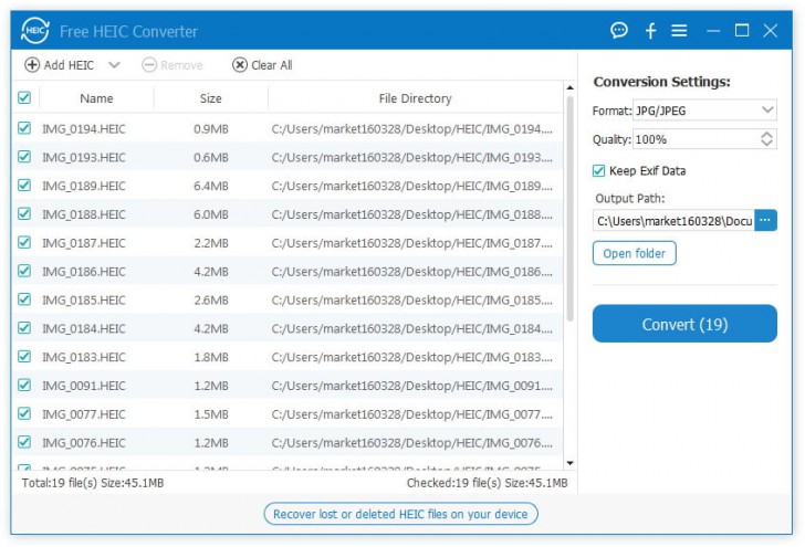 โปรแกรมแปลงไฟล์ HEIC เป็นรูปภาพ Aiseesoft Free HEIC Converter
