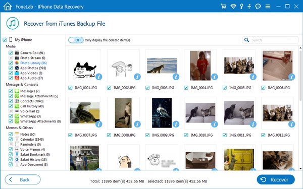 โปรแกรมกู้ข้อมูล กู้ไฟล์ FoneLab iPhone Data Recovery