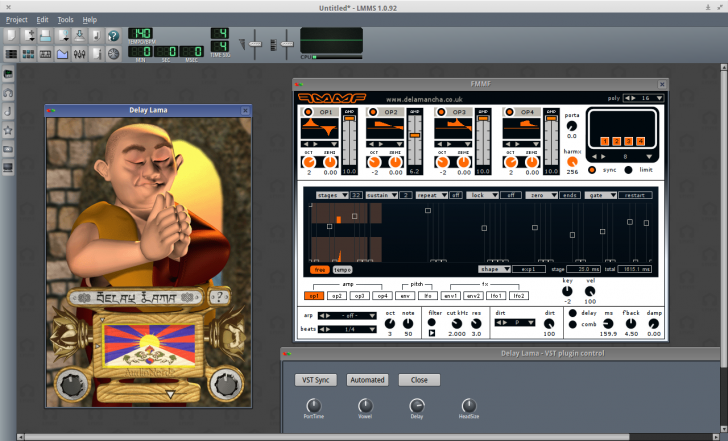 LMMS (โปรแกรม LMMS สร้างเสียง ตัดต่อเสียง อัดเสียง ปรับแต่งเสียงดนตรี ฟรี) : 