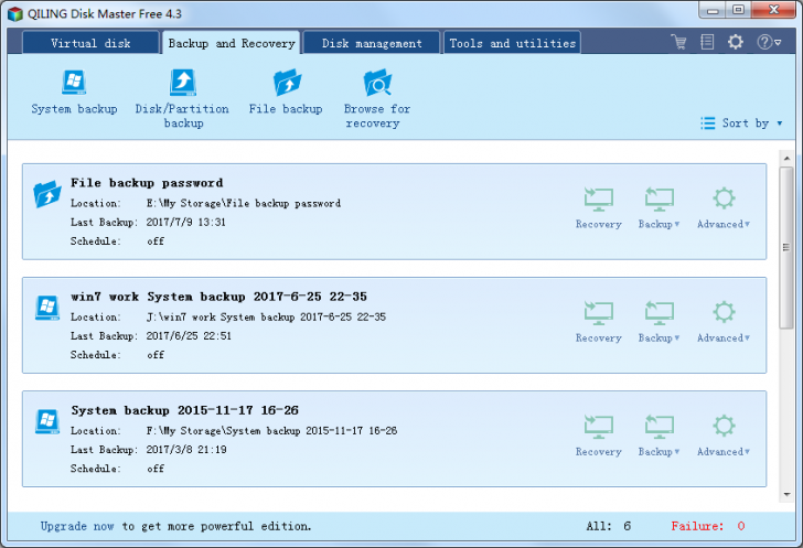 โปรแกรมสำรองข้อมูล กู้ข้อมูล Qiling Disk Master Free