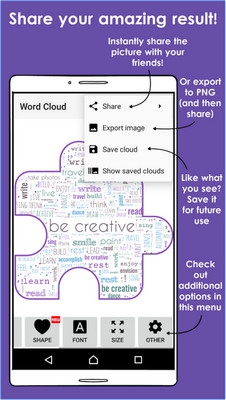 App สร้างแพทเทิร์นข้อความสวยๆ Word Cloud